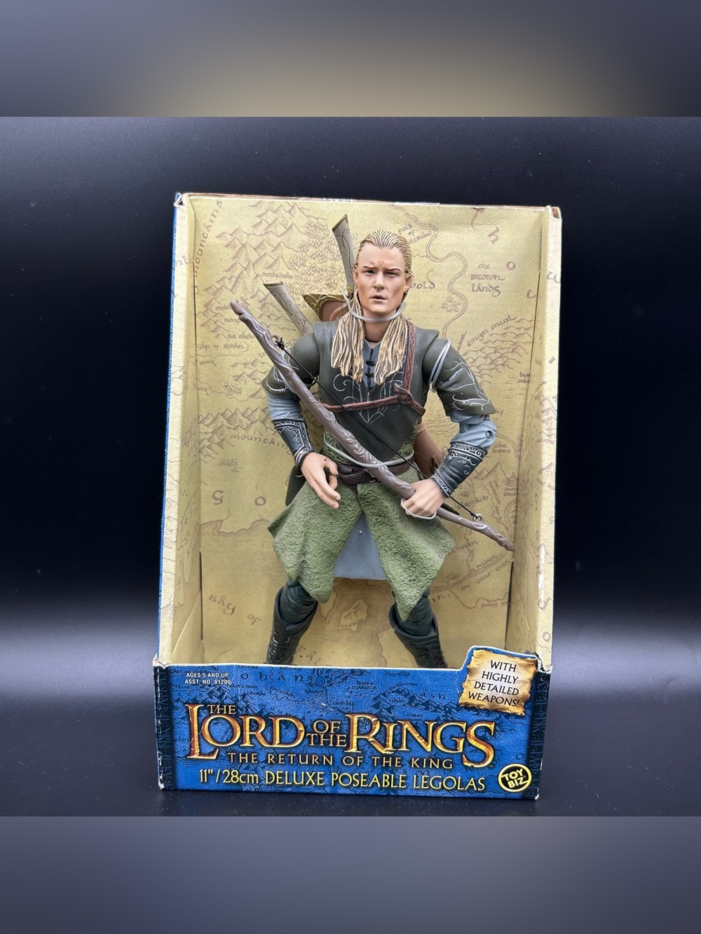 LOTR Return of the King Legolas 11” Deluxe Poseable Figure Toy Biz Boxed